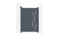 CASANOOV - Casanoov Portillon 1m LIFE H.140  cm + 2 Poteaux H.166  cm aluminium gris - vignette