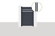 CASANOOV - Casanoov Portillon 1m CIMONE H.1,6 m gris + 2 poteaux EIFEL H.190  cm Gris - vignette