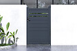 CASANOOV - Casanoov Portillon 1m CIMONE H.1,6 m gris + 2 poteaux EIFEL H.190  cm Gris - vignette