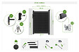 CASANOOV - Casanoov Portillon bois composite 1m ATHOS H.140 cm gris anthracite avec cadre aluminium + 2 poteaux EIFEL aluminium 15x15 cm - vignette