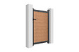 CASANOOV - Casanoov Portillon bois composite 1m ATHOS H.160 cm teck avec cadre aluminium + 2 poteaux EIFEL aluminium 10x10 cm - vignette
