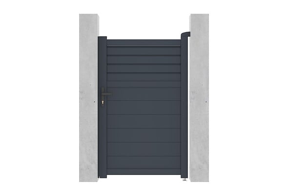 CASANOOV - Casanoov Portillon ajustable en largeur 1m CARPATIA H.160  cm alu gris - large