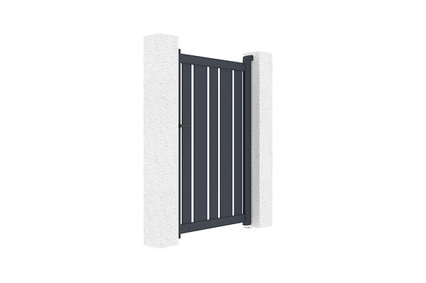 CASANOOV - Casanoov Portillon 1m VEYMONT H.160  cm gris + 2 poteaux EIFEL H.190  cm Gris - large