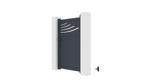 CASANOOV - Casanoov Portillon 1m HALTI H.160  cm aluminium gris - large