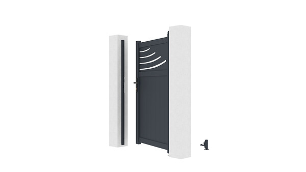 CASANOOV - Casanoov Portillon 1m HALTI H.160  cm aluminium gris - large