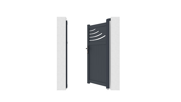 CASANOOV - Casanoov Portillon 1m HALTI H.160  cm aluminium gris - large