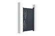 CASANOOV - Casanoov Portillon 1m VELETA H.140  cm aluminium gris + 2 poteaux ELDA aluminium gris - vignette