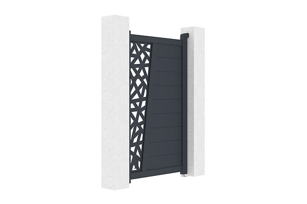 CASANOOV - Casanoov Portillon aluminium gris CERVINA RUIVO 1m hauteur 160  cm - large