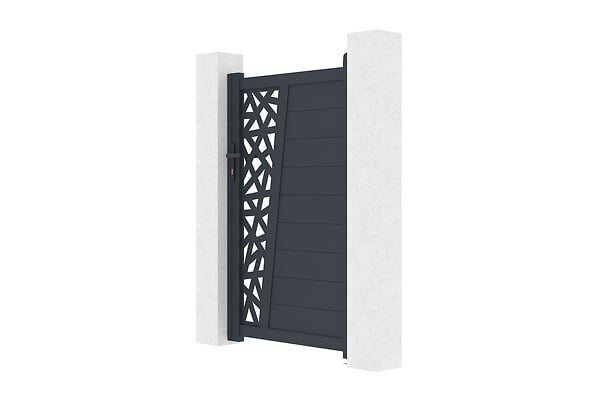 CASANOOV - Casanoov Portillon aluminium gris CERVINA RUIVO 1m hauteur 160  cm - large