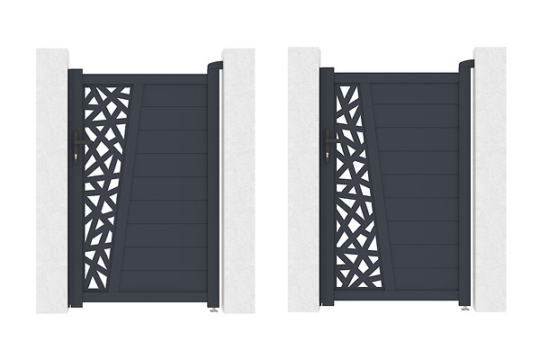 CASANOOV - Casanoov Portillon aluminium gris CERVINA RUIVO 1m hauteur 160  cm - large