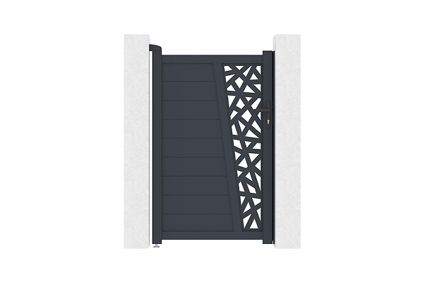 CASANOOV - Casanoov Portillon aluminium gris CERVINA RUIVO 1m hauteur 160  cm - large