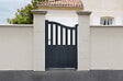 CASANOOV - Casanoov Portillon 1m MEIJE H.1,4 m gris + 2 poteaux EIFEL H.166  cm Gris - vignette