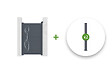 CASANOOV - Casanoov Portillon 1m LIFE H.160  cm + 2 Poteaux H.190  cm aluminium gris - vignette