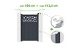 CASANOOV - Casanoov Portillon 1m ajustable en largeur DOLOMITE RUIVO H.160  cm aluminium gris - vignette