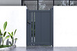 CASANOOV - Casanoov Portillon ajustable en largeur 1m GIONA H.140  cm alu gris - vignette