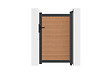 CASANOOV - Casanoov Portillon bois composite 1m ATHOS H.160 cm teck avec cadre aluminium + 2 poteaux EIFEL aluminium 15x15 cm - vignette