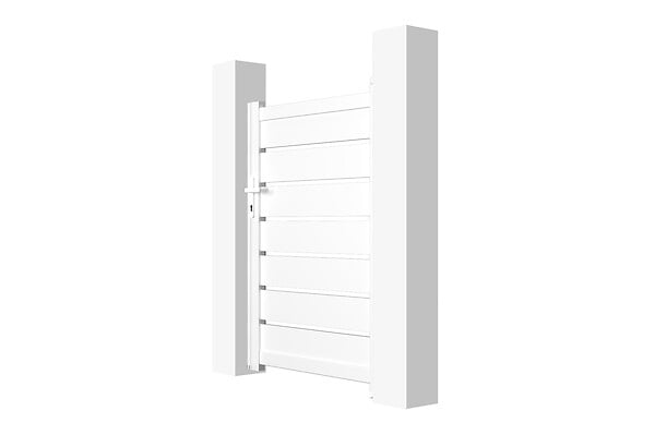 CASANOOV - Casanoov Portillon 1m VOGEL H.140  cm + 2 Poteaux H.166  cm aluminium blanc - large