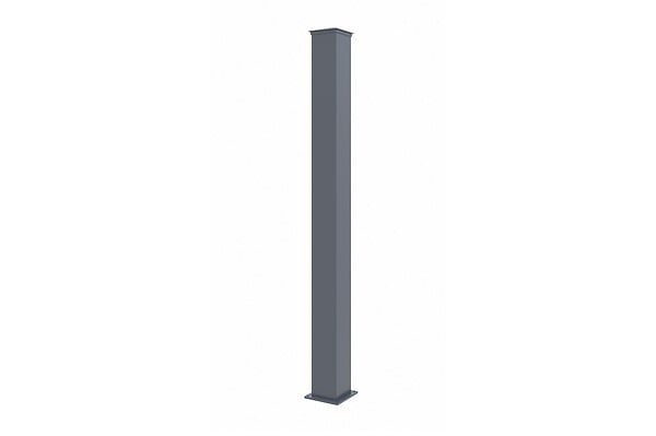CASANOOV - Casanoov Portillon 1m MEIJE H.160  cm gris + 2 poteaux EIFEL 15x15  cm H.190  cm gris - large