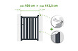 CASANOOV - Casanoov Portillon ajustable en largeur 1m VEYMONT H.140  cm alu gris - vignette