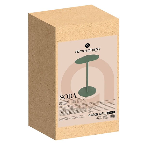 ATMOSPHERA - Table d'appoint Sora vert olive 33x24x50cm - large