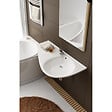 RAVAK - Lavabo asymétrique gain de place Ravak Avocado Comfort 85 x 45 cm, blanc (AVUM01L) - vignette