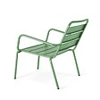 OVIALA - Fauteuil relax et repose pied en métal vert cactus - Palavas - vignette