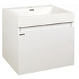 NATUREL - Meuble de salle de bain suspendu 60 x 48 cm avec vasque, blanc brillant, Verona (VERONA60WH) - vignette
