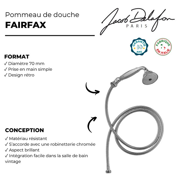 JACOB DELAFON - Douchette 1 jet Fairfax - large