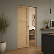 GD MENUISERIES - Porte Coulissante bois Ayous 3 Panneaux H204 x L73 cm, Galandage - vignette