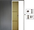 GD MENUISERIES - Porte Coulissante bois Ayous 3 Panneaux H204 x L73 cm, Galandage - vignette