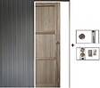 GD MENUISERIES - Porte Coulissante bois Frake 3 Panneaux H204 x L73 cm, Galandage - vignette