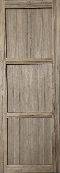 GD MENUISERIES - Porte Coulissante bois Frake 3 Panneaux H204 x L73 cm, Galandage - large
