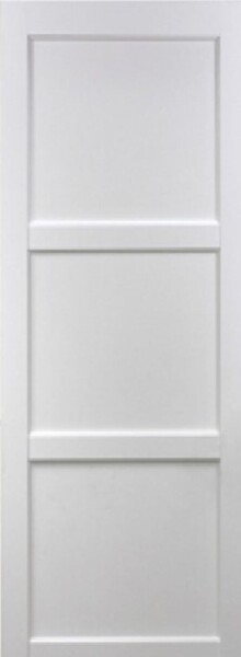 GD MENUISERIES - Porte Coulissante Korya Blanc 3 panneaux H204 x L83 cm, Galandage, kit de finition - large