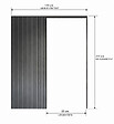 GD MENUISERIES - Porte Coulissante Kenya Blanc Vitrage transparent H204 x L83 cm, Galandage, kit finition - vignette