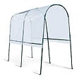 ID MARKET - Serre à tomates de jardin 200 x 120 x 170 cm avec bâche transparente + arceaux en acier - vignette