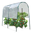 ID MARKET - Serre à tomates de jardin 200 x 120 x 170 cm avec bâche transparente + arceaux en acier - vignette