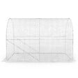 ID MARKET - Bâche de rechange pour serre de jardin tunnel 6m² 3 x 2 x 2 m anti-UV avec porte et fenêtres ROMA blanche - vignette