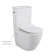 CERAMIA - PixL WC à poser sans bride + abattant SoftClose + réservoir de chasse, alimentation latérale, blanc brillant (CEPX030RREXVP) - vignette