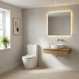 CERAMIA - PixL WC à poser sans bride + abattant SoftClose + réservoir de chasse, alimentation par le bas, blanc brillant (CEPX030RREXVPBI) - vignette