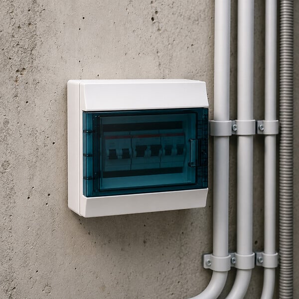 IDE - ABB Coffret MISTRAL65H 1x4 M étanche IP65 porte transparente pour 4 modules - large