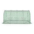 ID MARKET - Bâche de rechange pour serre de jardin tunnel 12m² 4 x 3 x 2 m anti-UV avec porte et fenêtres ZEBRA verte - vignette