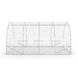 ID MARKET - Bâche de rechange pour serre de jardin tunnel 12m² 4 x 3 x 2 m anti-UV avec porte et fenêtres ZEBRA blanche - vignette