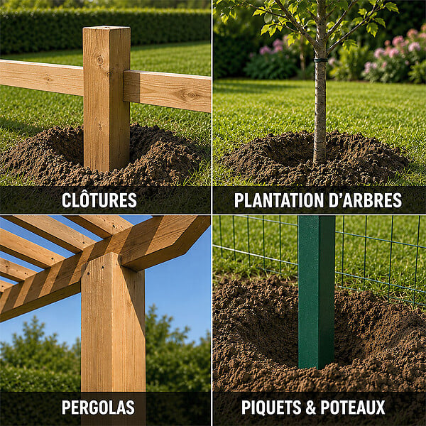 GT GARDEN - Mèche Ø 300 mm pour tarière thermique - large