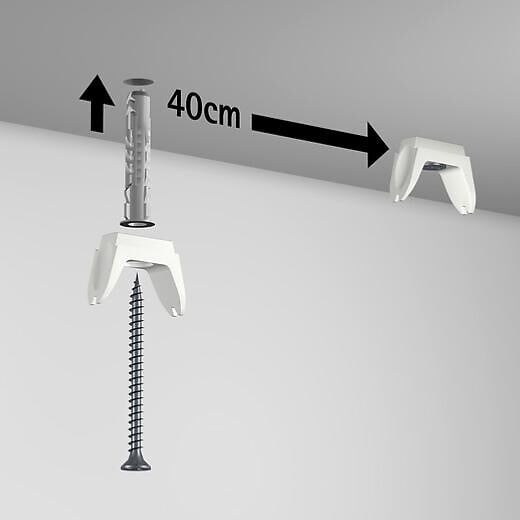 ARTITEQ - Cimaise XPO Rail 200cm - Cimaise Tableau Artiteq Pack de 5 rails , Blanc - large