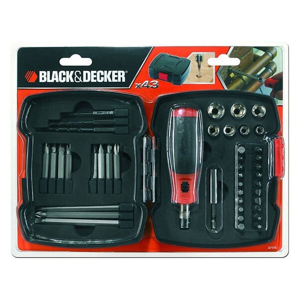 BLACK+DECKER - Jeu de cliquet et douilles 43 pièces BLACK+DECKER - A7175-XJ - large