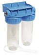 AQUAWATER - Station filtre double nu - Taille standard 10" - avec clé de déserrage - vignette