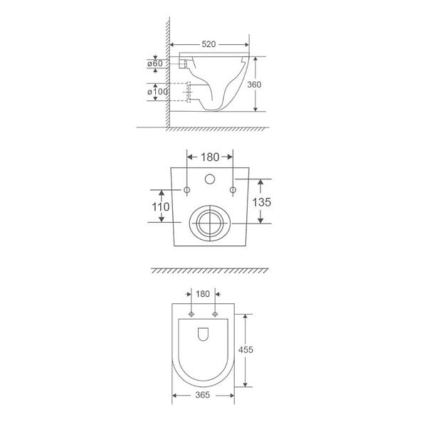 SWISS AQUA TECHNOLOGIES - WC suspendu sans bride et fixations invisibles, abattant frein de chute (SAT67010RREXP) - large