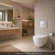 GROHE - Pack WC suspendu sans bride Start Round Ceramic  + Bati support hauteur réduite universel mur-sol + Plaque carré chromé - vignette