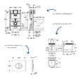 GROHE - Pack WC suspendu sans bride Start Round Ceramic  + Bati support hauteur réduite universel mur-sol + Plaque carré chromé - vignette