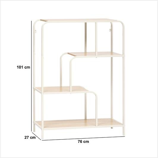 5 FIVE SIMPLY SMART - Console Curvy 2 étagères bois clair - large